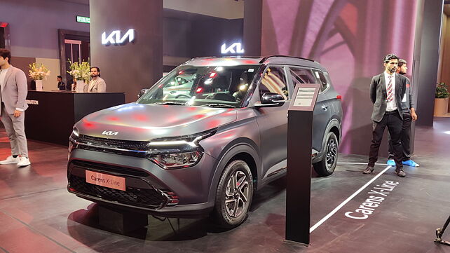 Kia Carens X-Line exhibited at Bharat Mobility Expo 2024