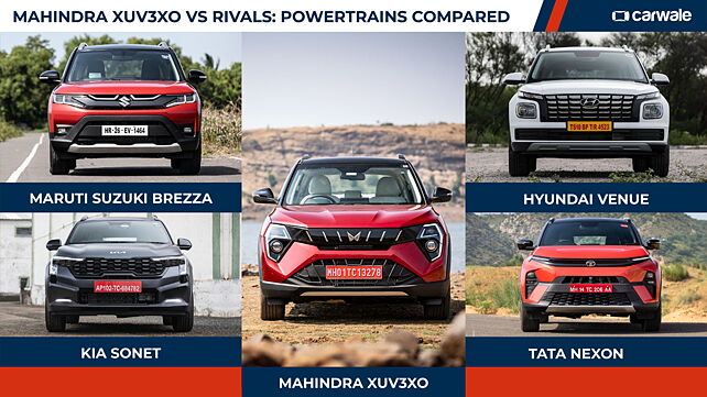 Mahindra XUV3XO powertrain options compared with its competitors