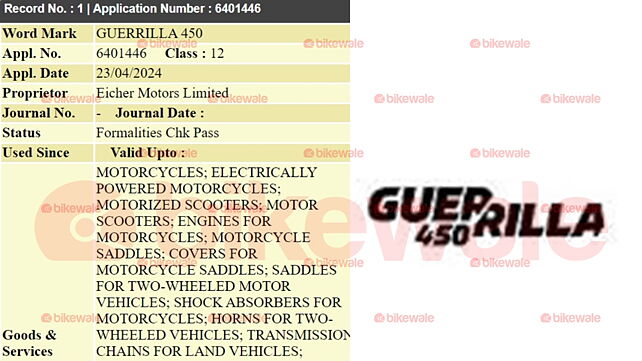 Royal Enfield Himalayan-based Guerrilla 450 official logo leaked! 