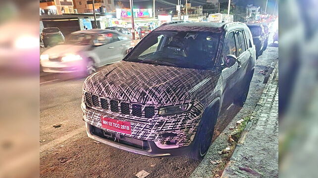 Jeep Meridian facelift spied testing; ADAS confirmed