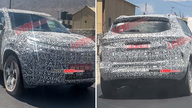 Tata Harrier EV spotted with production-spec alloy wheels