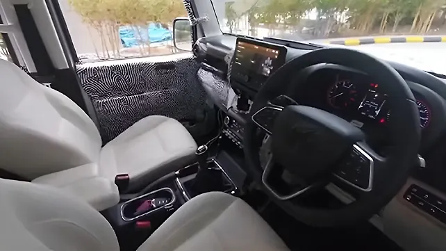 Mahindra Thar Roxx Interior spied ahead of launch Mahindra Thar Roxx Interior spied ahead of launch