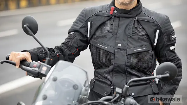 Royal Enfield Nirvik V2 Motorcycle Riding Jacket: Wearing