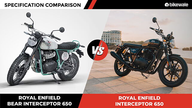 Royal Enfield Interceptor Bear 650 vs Interceptor 650 - Specification Comparison