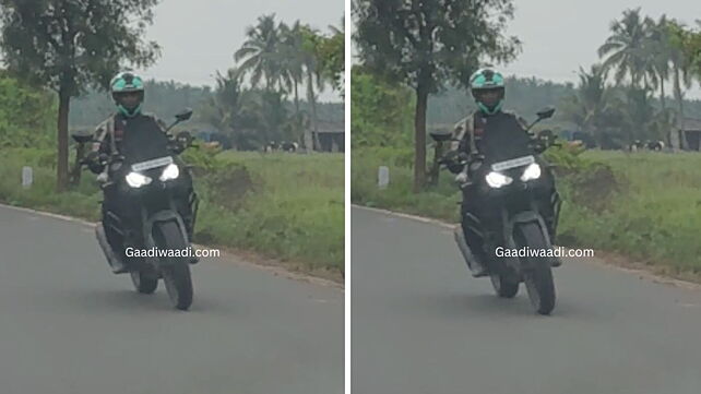 TVS Apache RTX 300 adventure bike spied testing again TVS Apache RTX 300 adventure bike spied testing again
