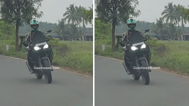 TVS Apache RTX 300 adventure bike spied testing again