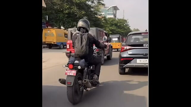 Royal Enfield Interceptor 750 spotted undisguised