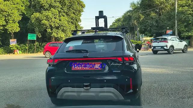 Production-spec Maruti Fronx Hybrid Spotted with LIDAR Sensors