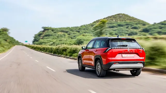 Maruti Suzuki Victoris Left Rear Three Quarter Maruti Suzuki Victoris Left Rear Three Quarter