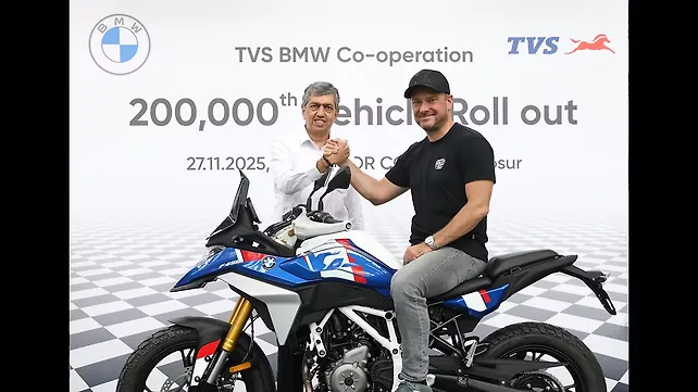 TVS and BMW Motorrad Cross 2 Lakh Units  Production Milestone