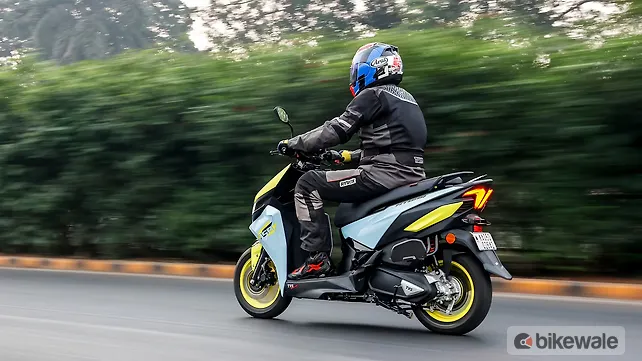 TVS Ntorq 150 Left Rear Three Quarter