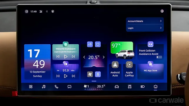 MG Hector Tomahawk EV Infotainment System