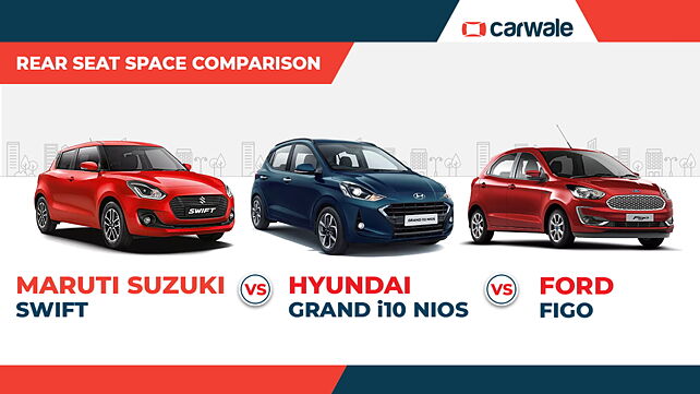 Maruti Suzuki Swift, Hyundai Grand i10 Nios, Ford Figo: Rear seat space compared