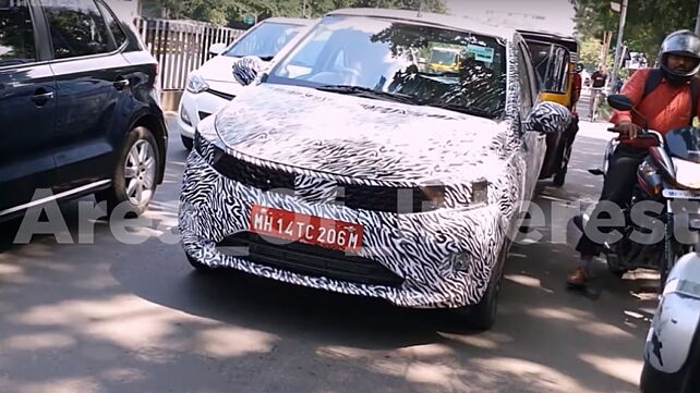 Production ready Tata Tiago facelift spotted