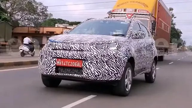 New Tata Nexon facelift spied testing in production form New Tata Nexon facelift spied testing in production form
