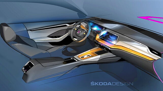 India-bound new Skoda Octavia interior teased in design sketch