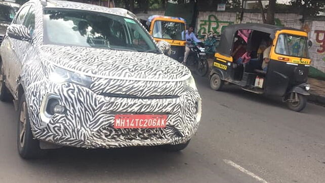 Production-ready Tata Nexon facelift with new LED DRLs spotted testing