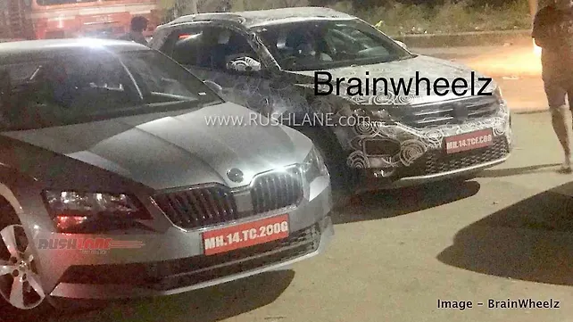 Volkswagen T-Roc spied testing alongside new Skoda Superb ahead of India launch Volkswagen T-Roc spied testing alongside new Skoda Superb ahead of India launch