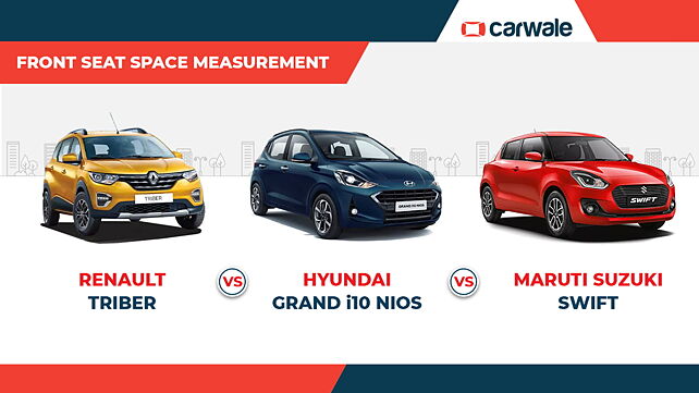 Renault Triber Vs Hyundai Nios Vs Maruti Swift: Front row space compared  