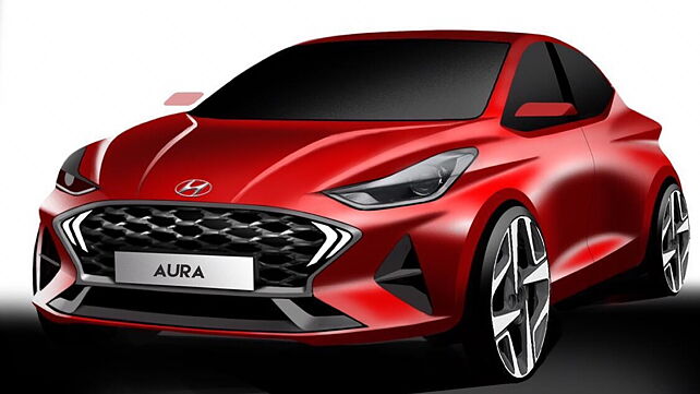 New Hyundai Aura teased in design sketches ahead of debut