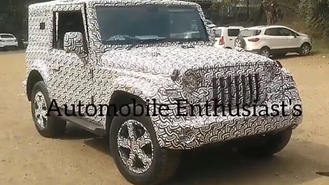 Next-gen Mahindra Thar spied again; new instrument cluster leaked