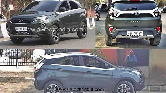 Tata Nexon facelift spied sans camouflage in production guise