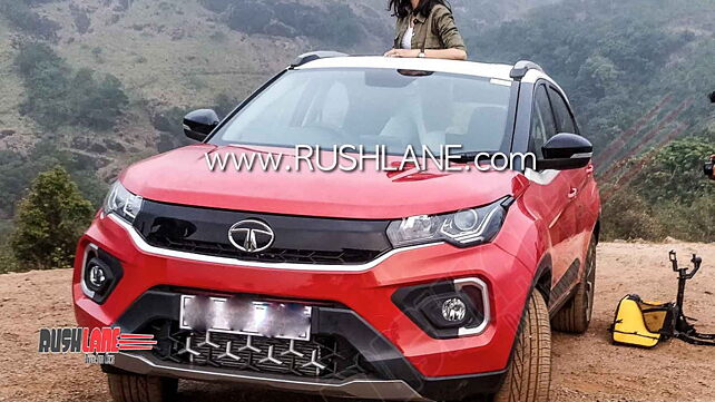 Tata Nexon facelift with sunroof spotted during TVC shoot; launch likely soon