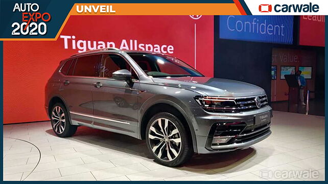 Volkswagen Tiguan AllSpace unveiled in India at Auto Expo 2020; to be launched next month