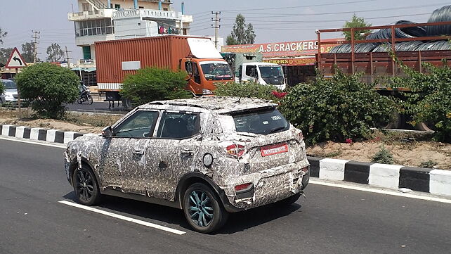 Mahindra eXUV300 spotted testing again