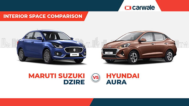Interior dimensions compared: Hyundai Aura vs Maruti Suzuki Dzire