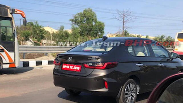 New Honda City spotted undisguised ahead of launch