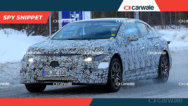 Mercedes-Benz EQE (electric E-Class) spied testing in snow