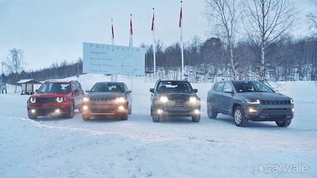 Jeep Compass and Renegade plug-in hybrid undergoing testing in Arjeplog