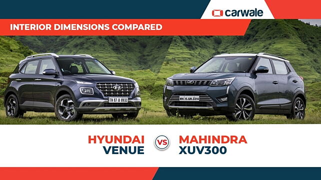 Hyundai Venue vs Mahindra XUV300: Interior dimensions compared