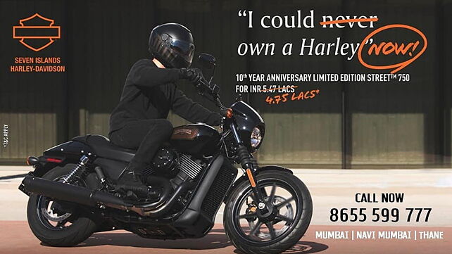 Harley-Davidson Mumbai dealer offering big discount on Street 750
