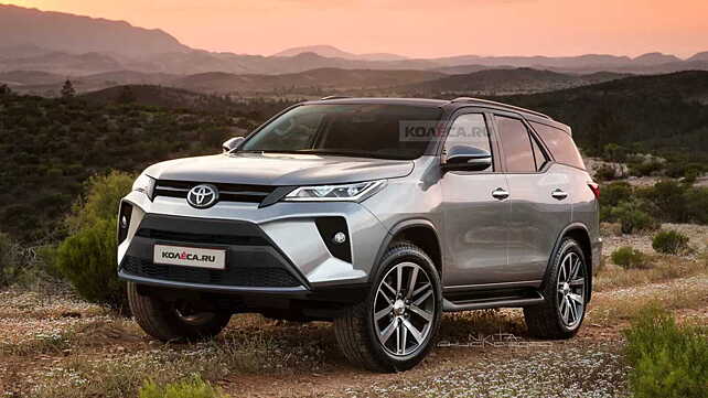 Toyota Fortuner facelift digitally rendered based on spied images