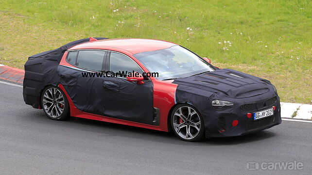 Kia Stinger GT facelift spied scorching at the Nurburgring