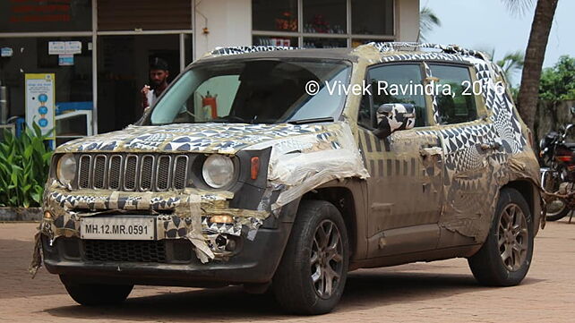 Jeep Renegade spotted testing again in India