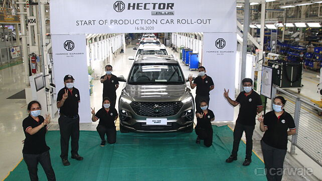 MG Hector Plus production begins at Halol plant; India launch in July