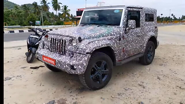 New Mahindra Thar spotted in production guise as launch nears