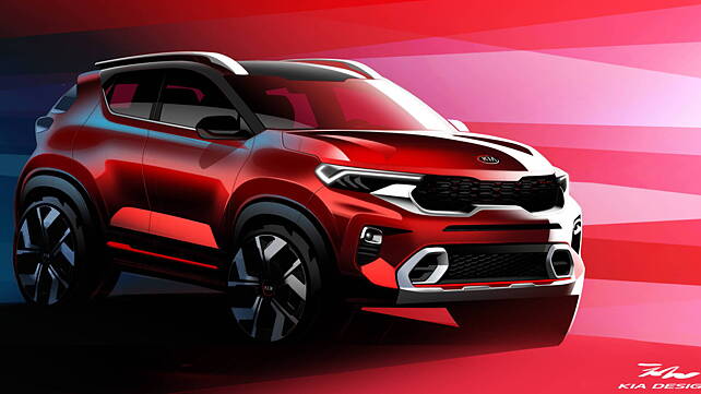 India-bound Kia Sonet official sketches revealed ahead of world premiere