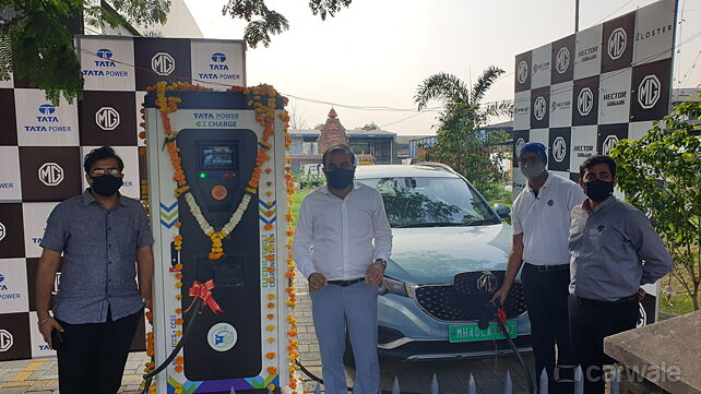MG Motor and Tata Power inaugurate the first superfast EV charging station in Nagpur