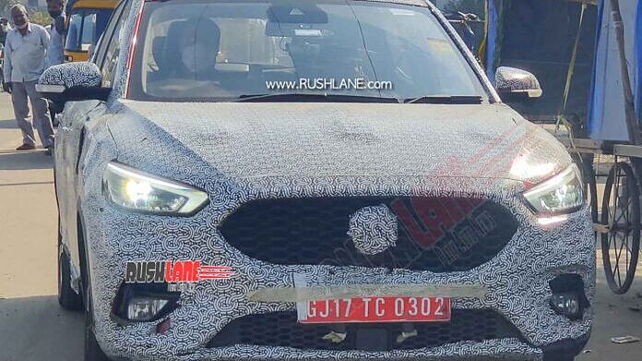 MG ZS petrol spied yet again testing on India roads
