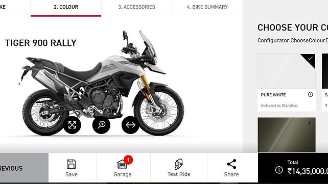 Triumph Motorcycles introduces online customization feature