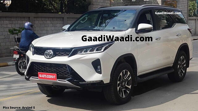 Toyota Fortuner Legender variant spotted in India during ad shoot