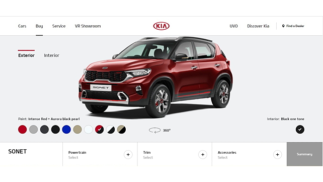 Kia Sonet – Online Configurator Guide - CarWale