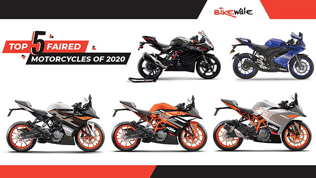 Most popular faired motorcycles of 2020: Yamaha R15 V3, KTM RC 125 and more!