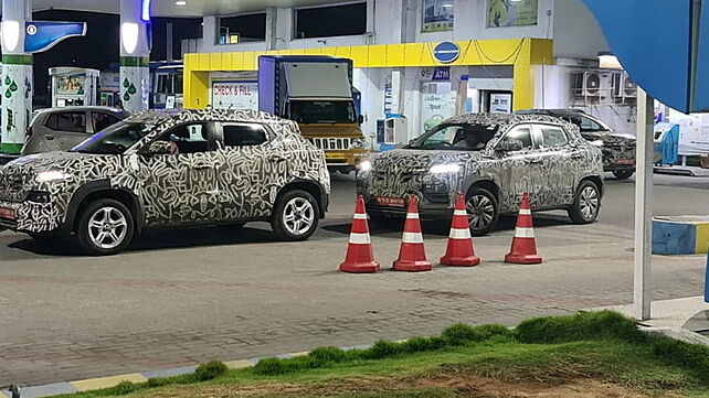 Renault Kiger test vehicle spotted with new wheel design ahead of 28 January debut 