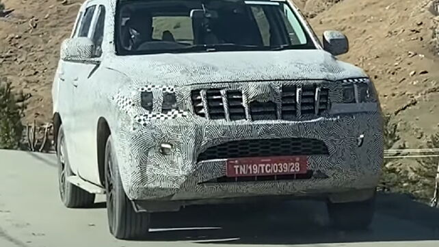 New Mahindra Scorpio spied again; likely to get a sunroof
