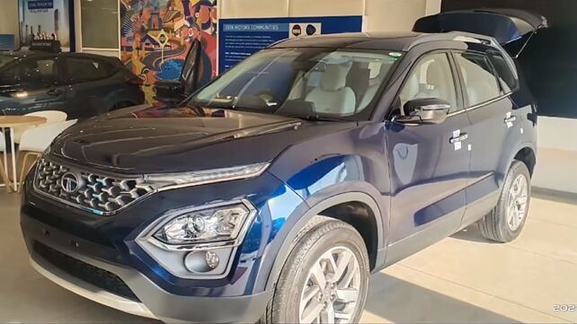 Tata Safari displayed in showrooms ahead of official launch next month